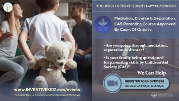 The Office Children's Lawyer Approved - Divorce & Separation Parenting Course (Mondays in Nov)